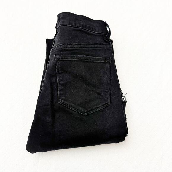 Flying Monkey Black Flare Distressed Ripped Hem Wide Leg Denim Jeans Size 24 - Picture 1 of 7